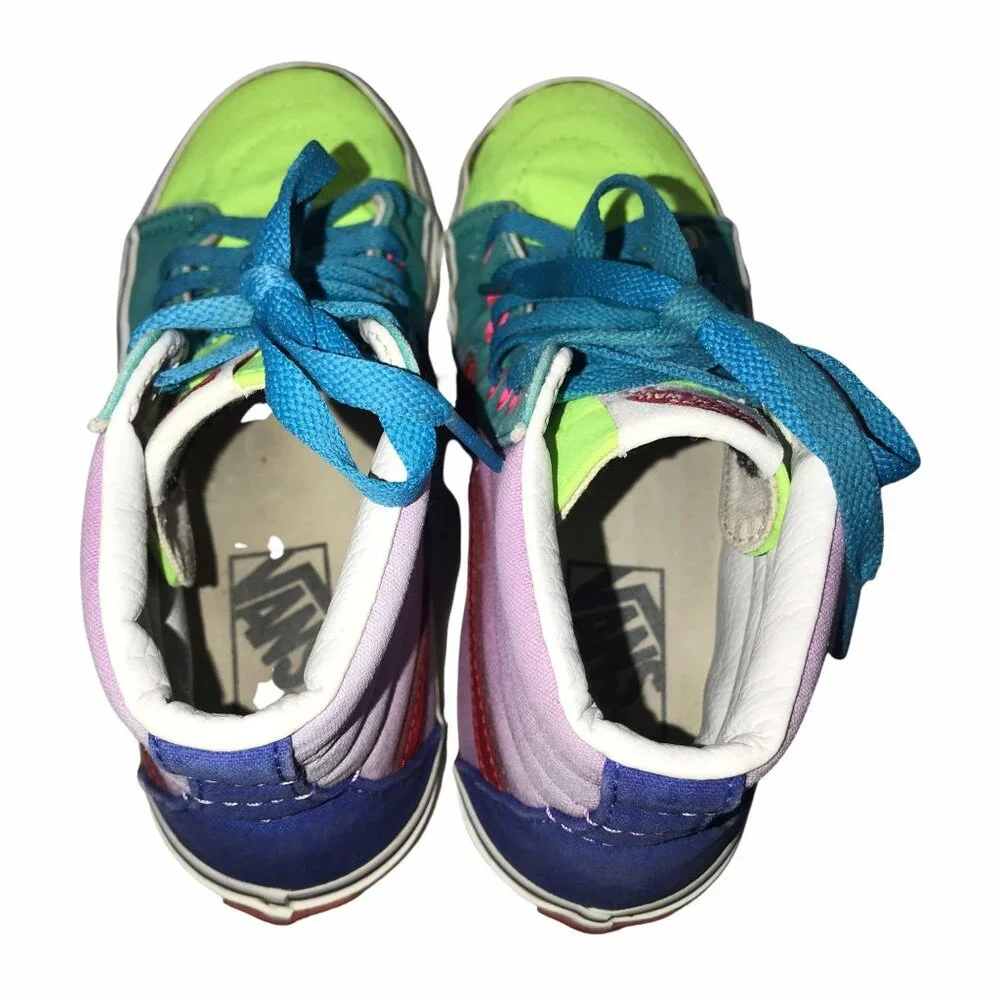 Rare Vans Vintage 1990's Color Block Sneakers B S 4 Boys Girls Retro